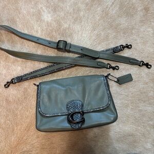 Coach soft tabby shoulder bag with snakeskin C5263